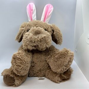 Russell Stover Plush Puppy Coco Easter Bunny Rabbit Ears 12" Brown Toy Animal